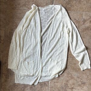 Cozy Cream Open-Front Cardigan